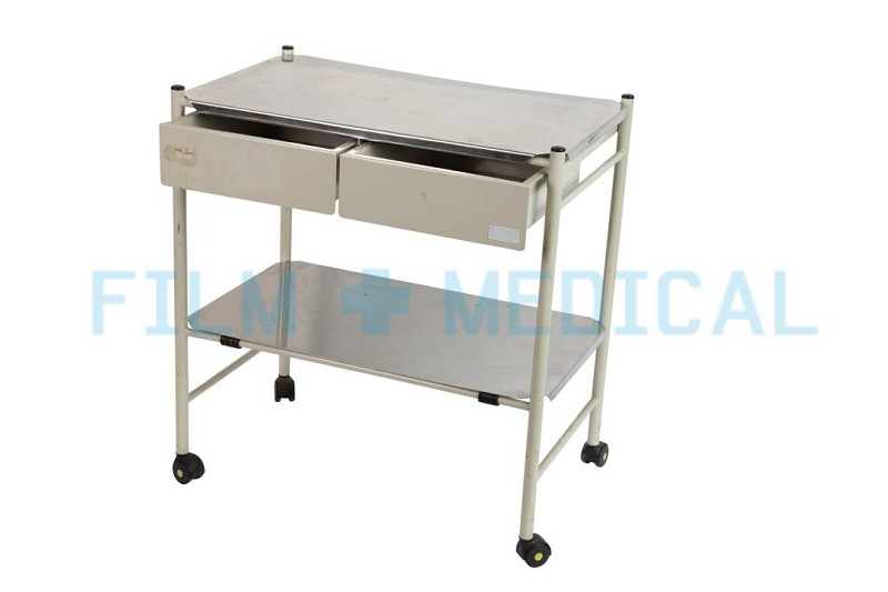 Trolley Rectangular Cream Drawers